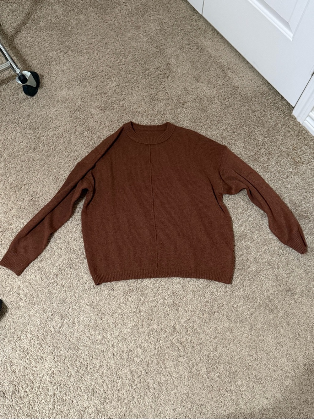 SHEIN Women’s Brown Crewneck Sweater - Classic Knit